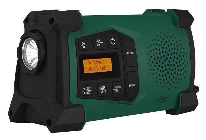 Digitales Kurbelradio mit Solarzellen und Taschenlampe, Quelle: PEARL.GmbH/www.pearl.de